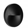 Lisca Aluminium Black Round LED Step or Wall Light IP65